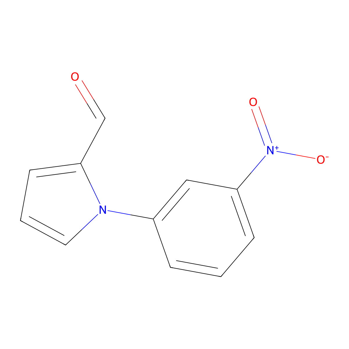1-(3-nitrophenyl)-1H-pyrrole-2-carbaldehyde molecular structure, CAS 85841-67-4