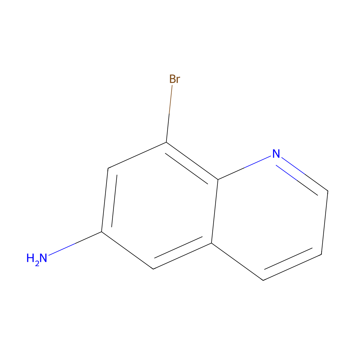 8-Bromoquinolin-6-amine molecular structure, CAS 858420-01-6