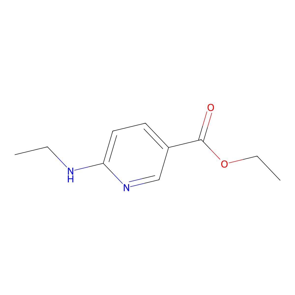 Ethyl 6-(ethylamino)nicotinate molecular structure, CAS 858430-72-5