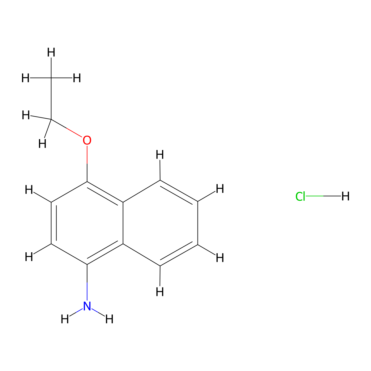 4-Ethoxynaphthalen-1-amine hydrochloride molecular structure, CAS 858430-77-0