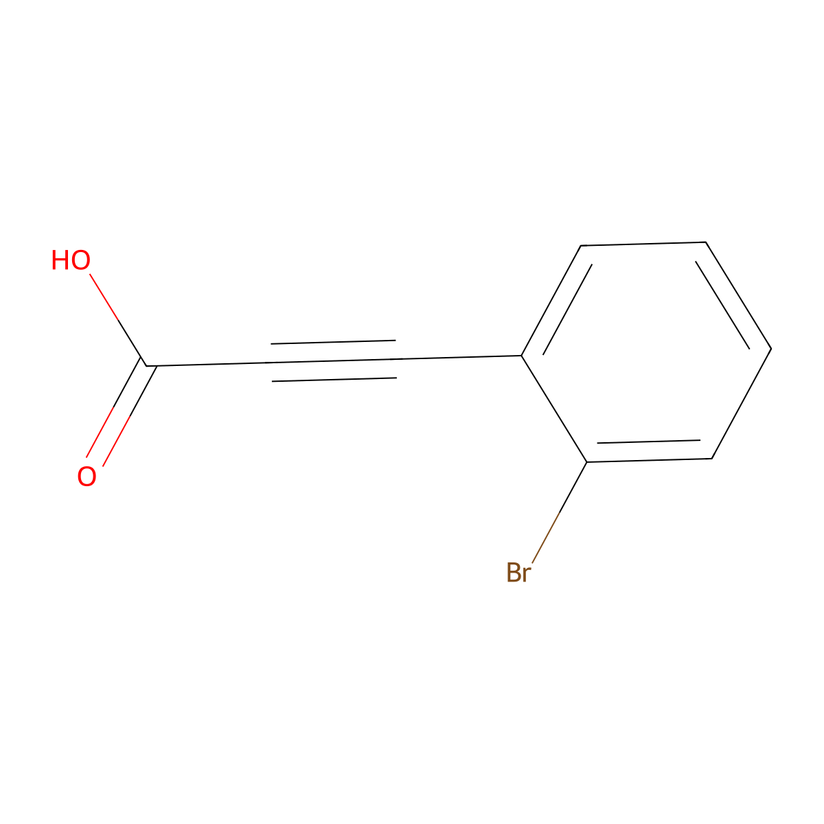 3-(2-Bromophenyl)propiolic acid molecular structure, CAS 858445-41-7