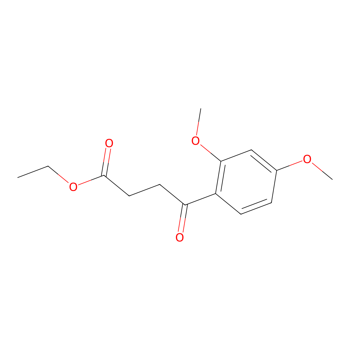 Ethyl 4-(2,4-dimethoxyphenyl)-4-oxobutyrate molecular structure, CAS 858445-94-0