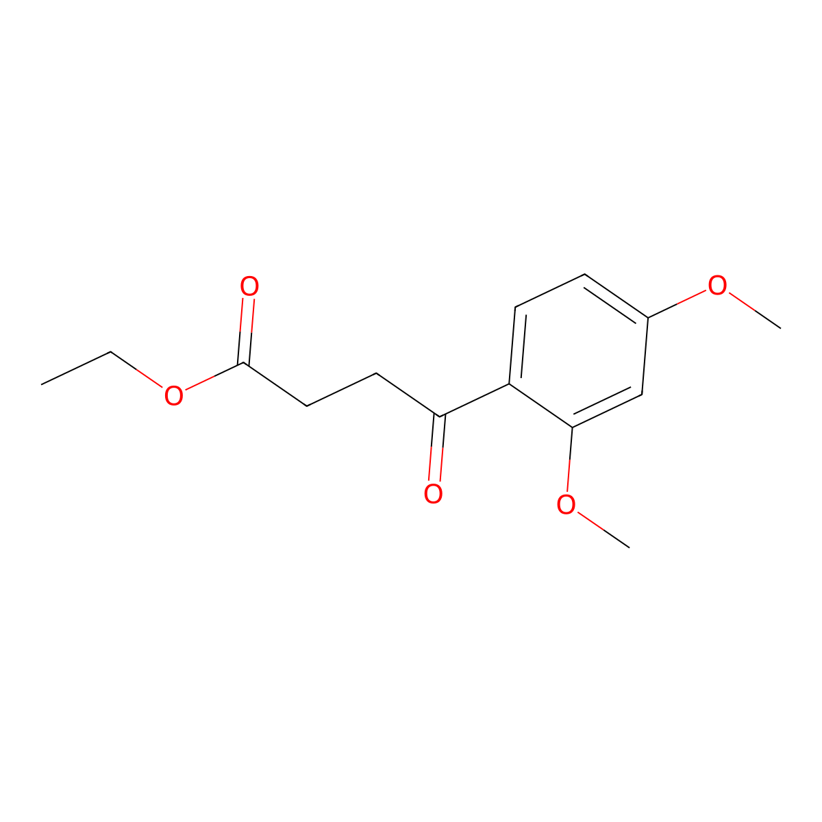 Ethyl 4-(2,4-dimethoxyphenyl)-4-oxobutyrate molecular structure, CAS 858445-94-0