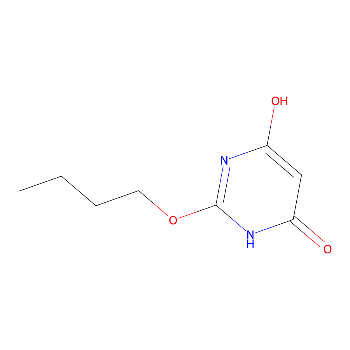 2-Butoxypyrimidine-4,6-diol molecular structure, CAS 858447-57-1