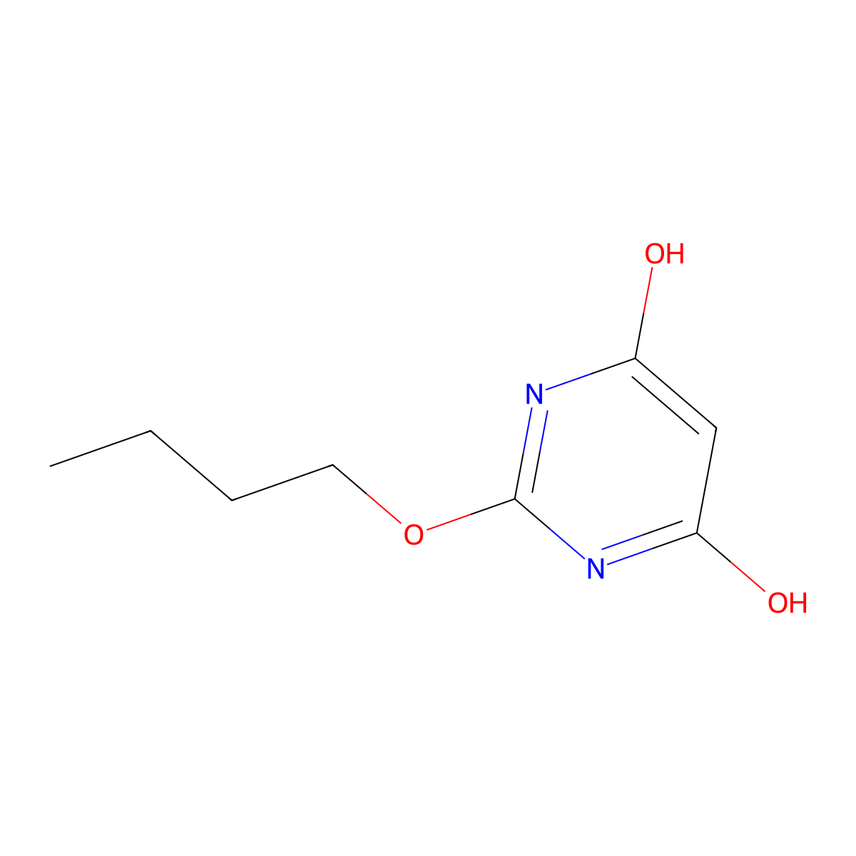 2-Butoxypyrimidine-4,6-diol molecular structure, CAS 858447-57-1