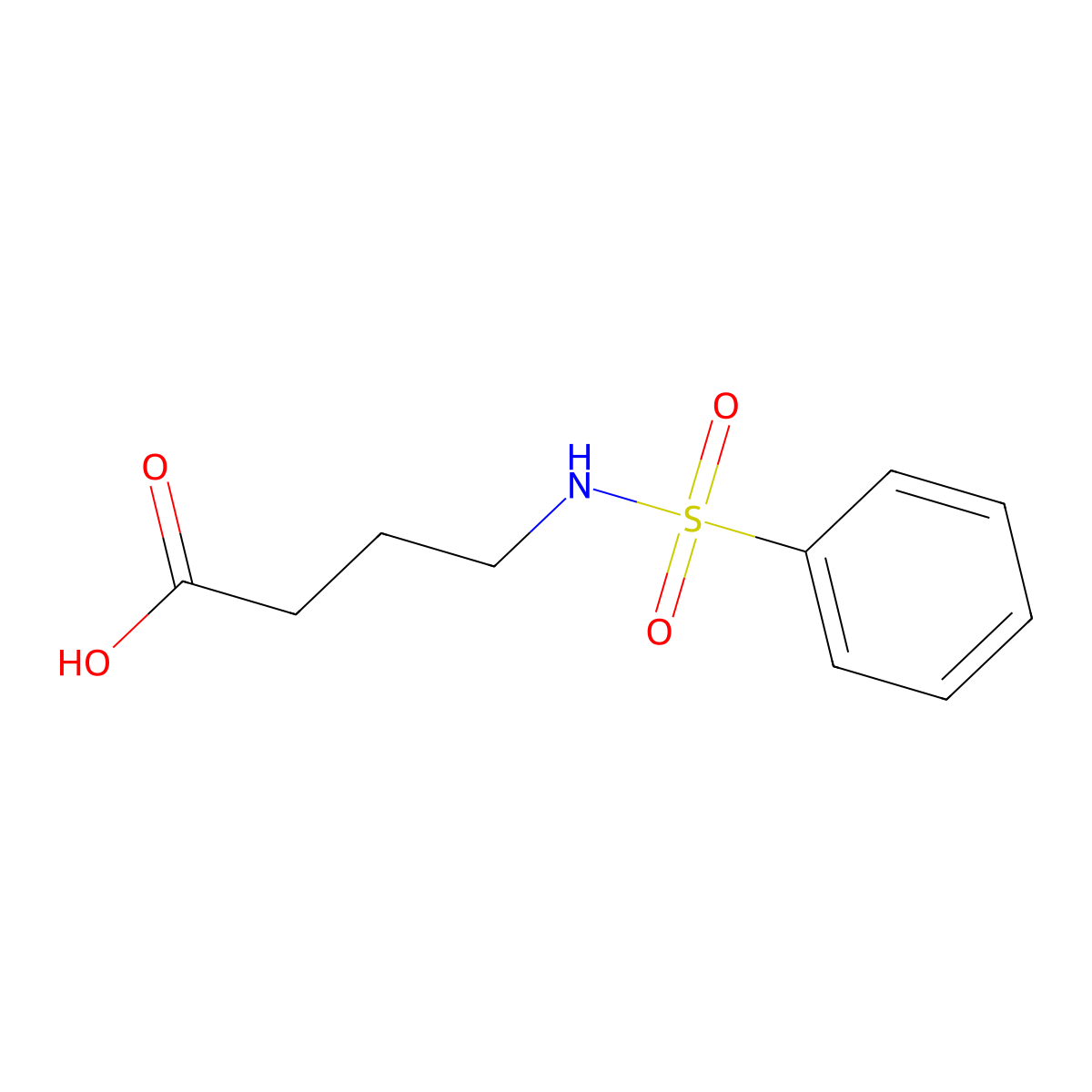 4-[(Phenylsulfonyl)amino]butanoic acid molecular structure, CAS 85845-09-6