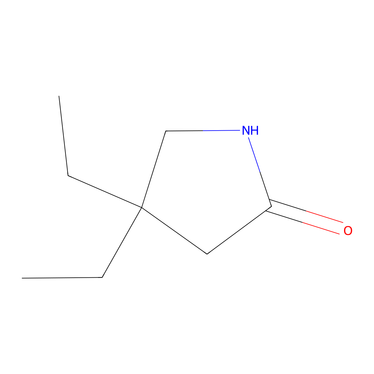 4,4-Diethylpyrrolidin-2-one molecular structure, CAS 858450-14-3