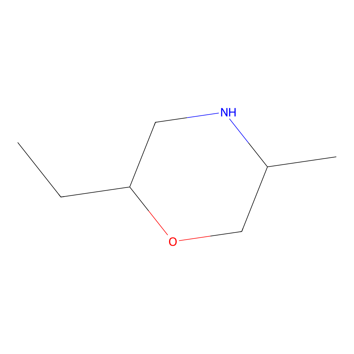 2-Ethyl-5-methylmorpholine molecular structure, CAS 858453-47-1