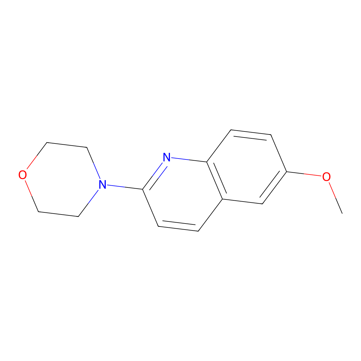 6-Methoxy-2-(morpholin-4-yl)quinoline molecular structure, CAS 858454-14-5