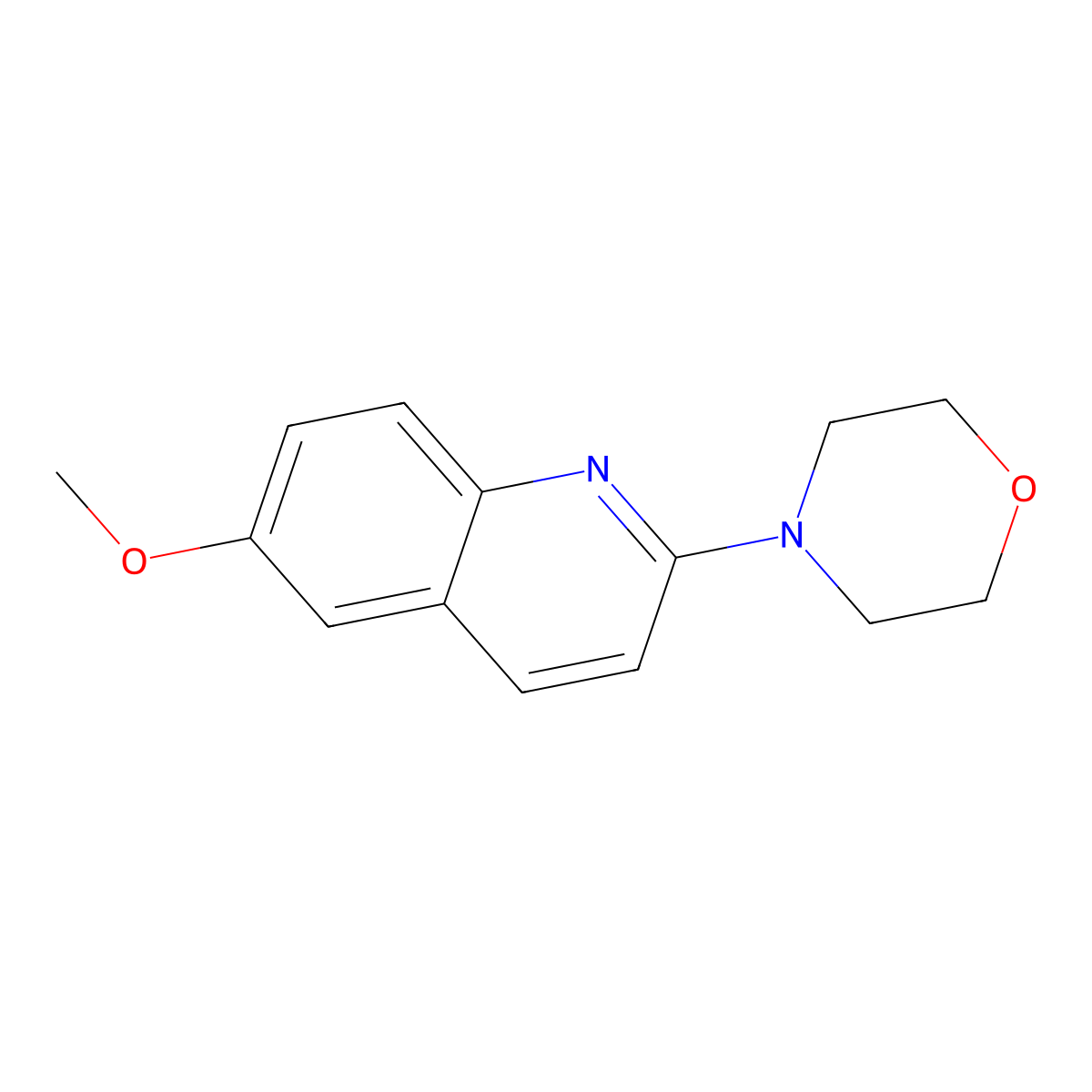6-Methoxy-2-(morpholin-4-yl)quinoline molecular structure, CAS 858454-14-5