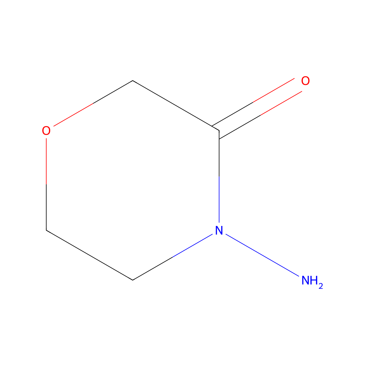 4-Aminomorpholin-3-one molecular structure, CAS 858455-28-4