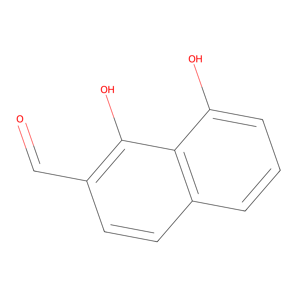 1,8-Dihydroxynaphthalene-2-carbaldehyde molecular structure, CAS 858457-19-9