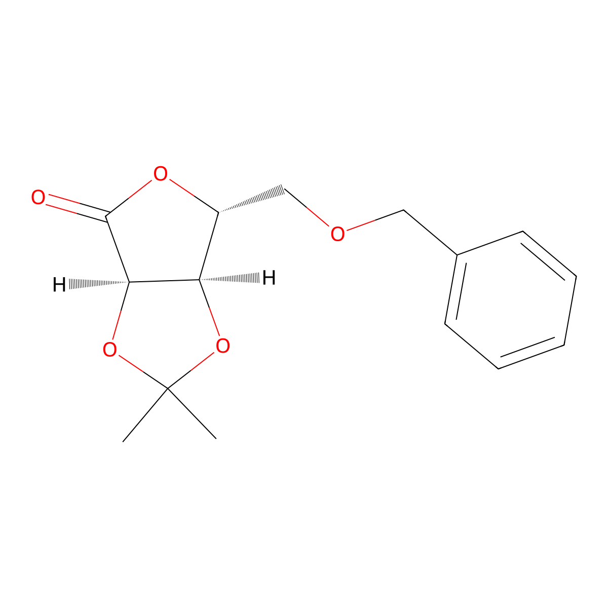 (3aR,6R,6aR)-6-(benzyloxymethyl)-2,2-dimethyldihydrofuro[3,4-d][1,3]dioxol-4(3aH)-one molecular structure, CAS 85846-80-6