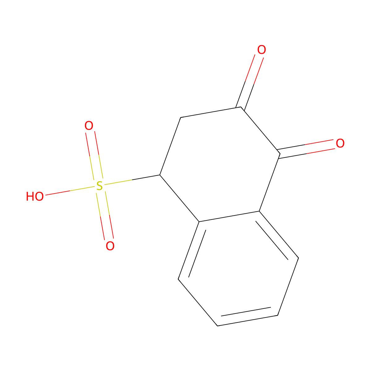 3,4-Dioxo-1,2,3,4-tetrahydronaphthalene-1-sulfonic acid molecular structure, CAS 858465-39-1