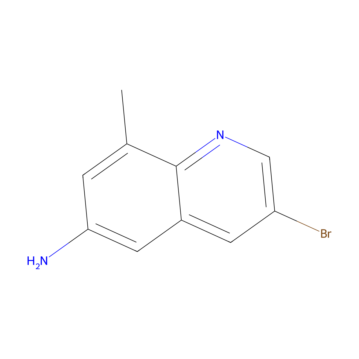 3-Bromo-8-methylquinolin-6-amine molecular structure, CAS 858467-31-9