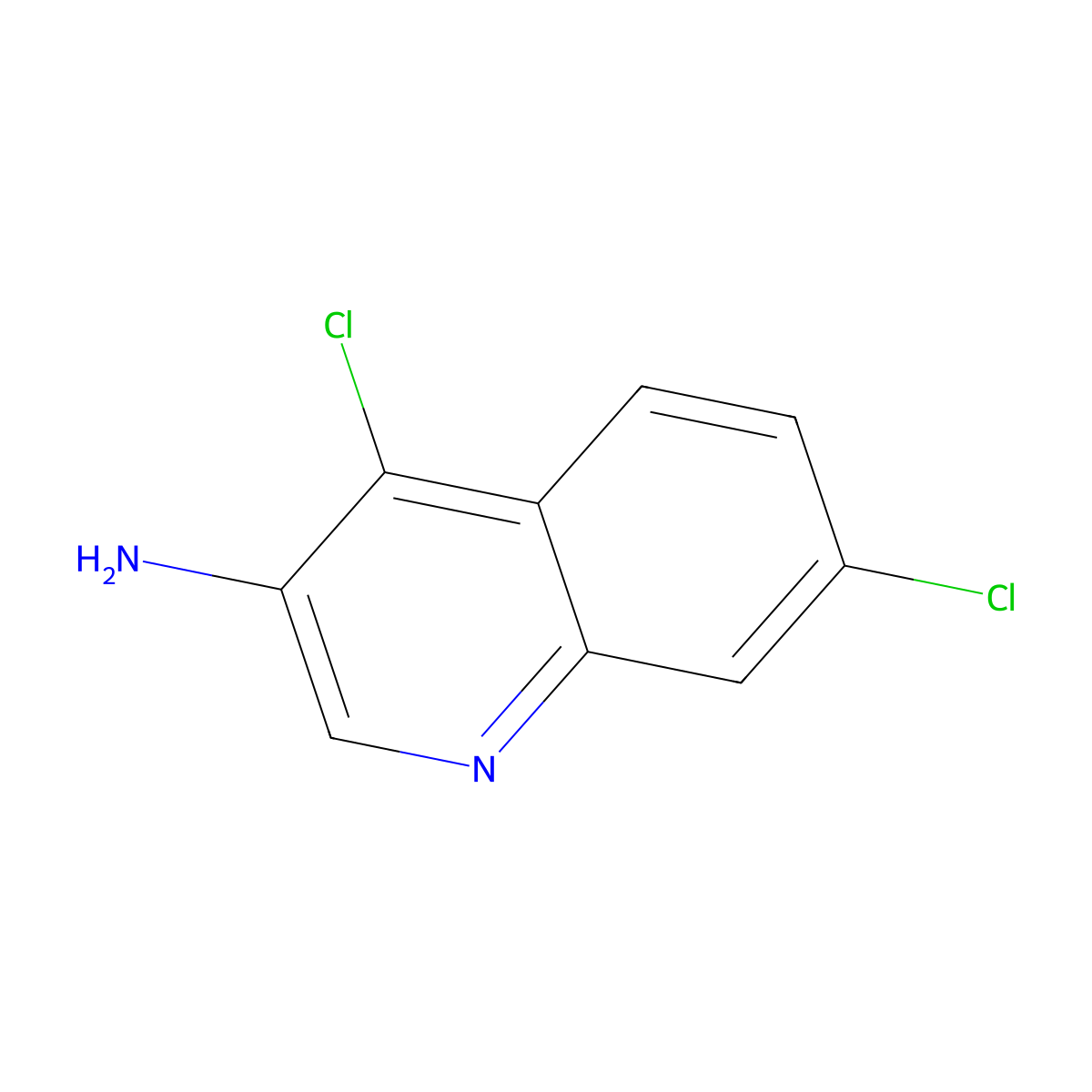 4,7-Dichloroquinolin-3-amine molecular structure, CAS 858468-08-3
