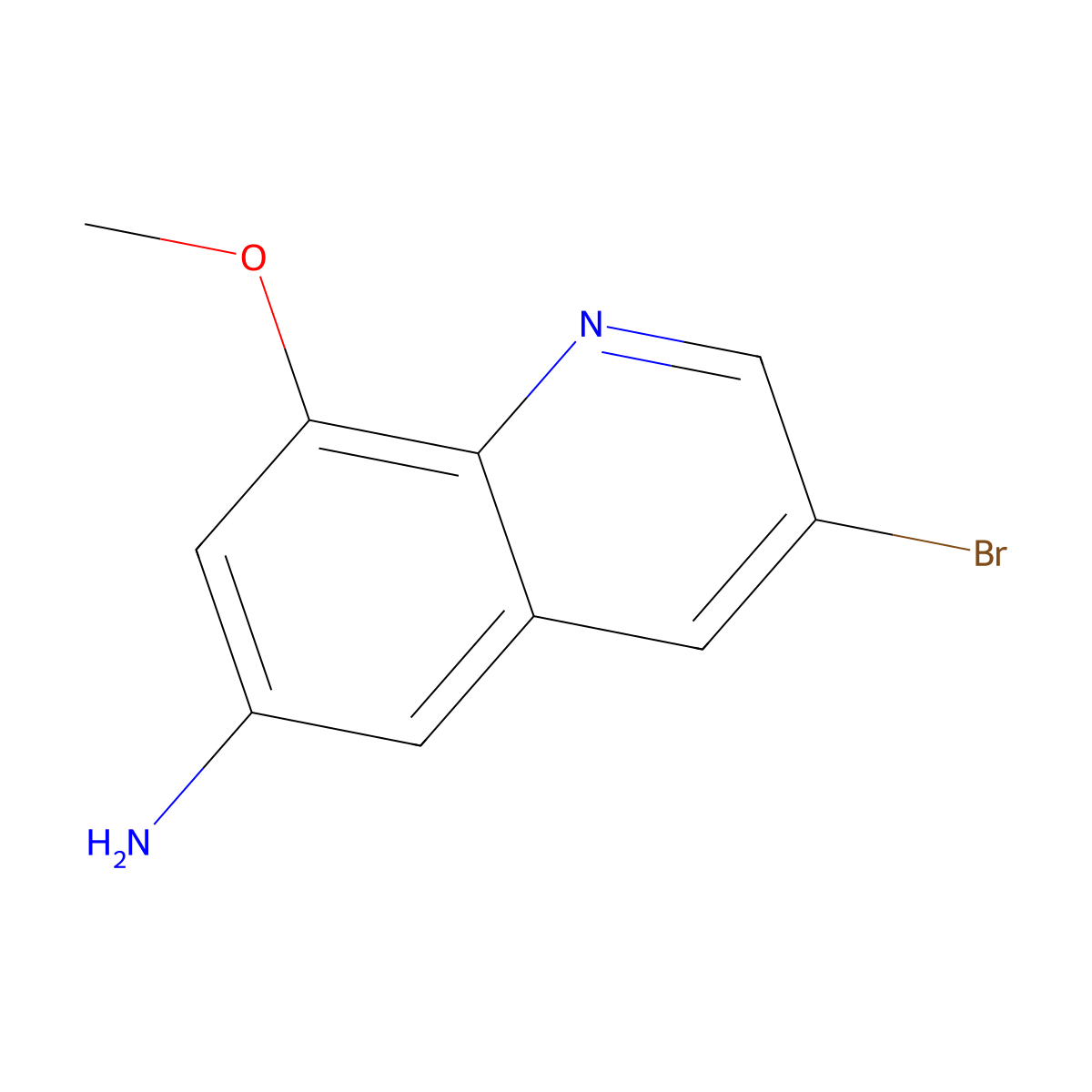 3-Bromo-8-methoxyquinolin-6-amine molecular structure, CAS 858468-45-8