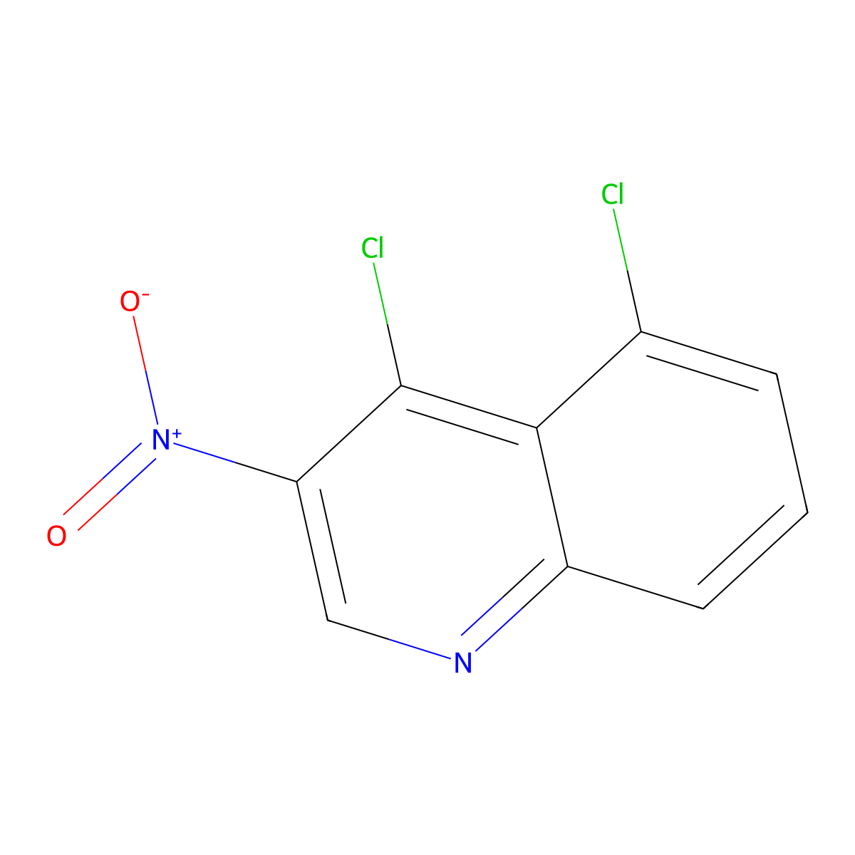 4,5-Dichloro-3-nitroquinoline molecular structure, CAS 858470-79-8