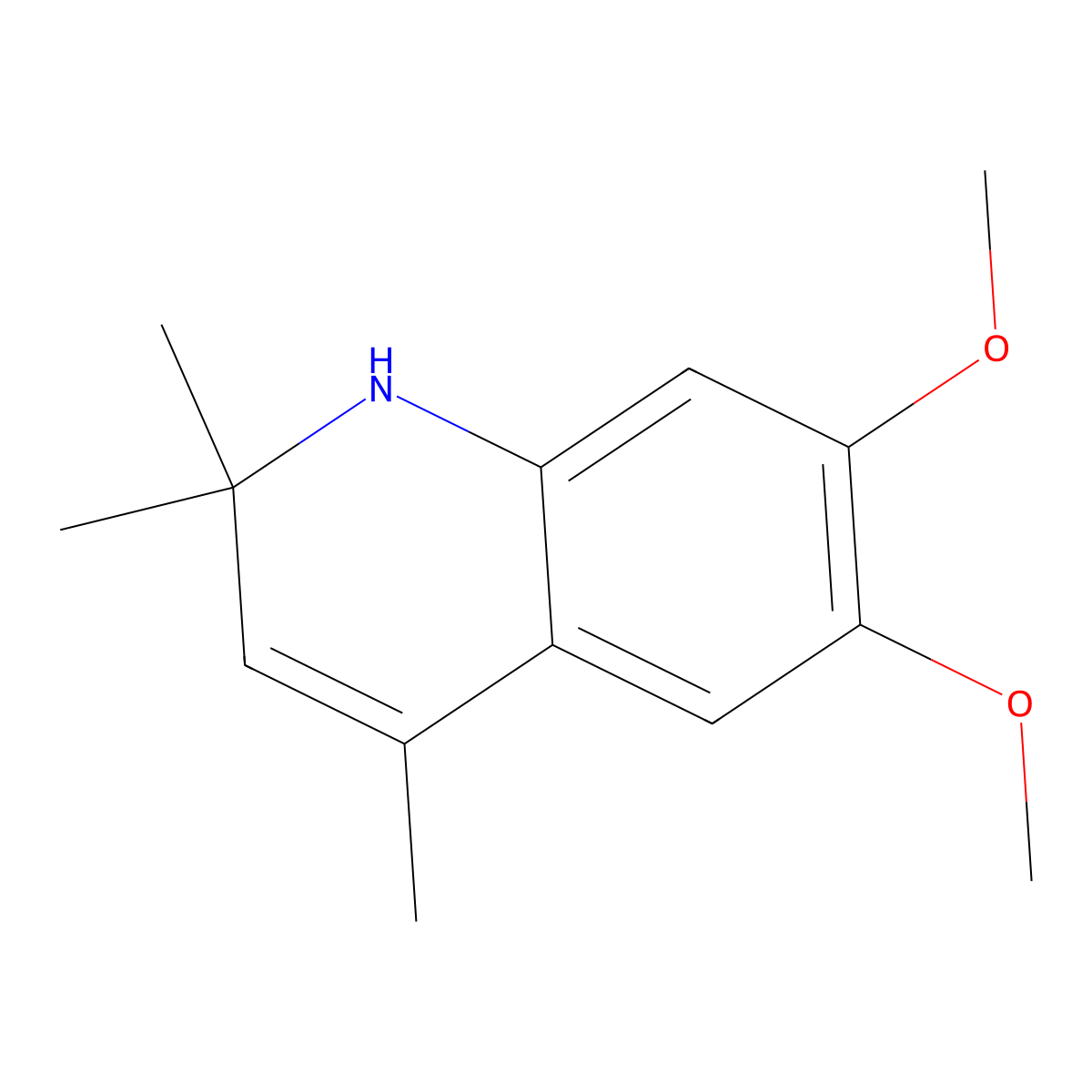6,7-Dimethoxy-2,2,4-trimethyl-1,2-dihydroquinoline molecular structure, CAS 858472-13-6