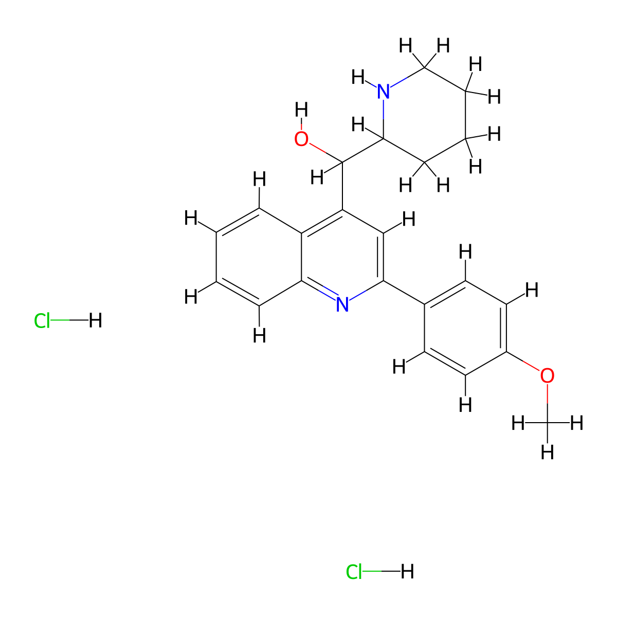 (2-(4-Methoxyphenyl)quinolin-4-yl)(piperidin-2-yl)methanol dihydrochloride molecular structure, CAS 858474-14-3