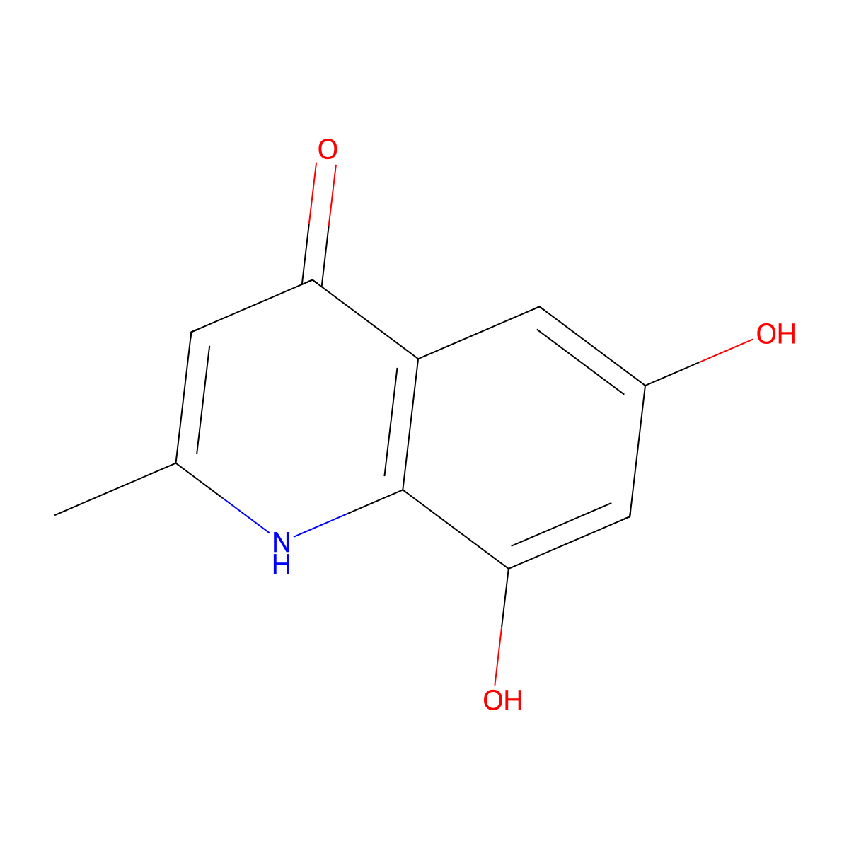 2-Methylquinoline-4,6,8-triol molecular structure, CAS 858474-96-1