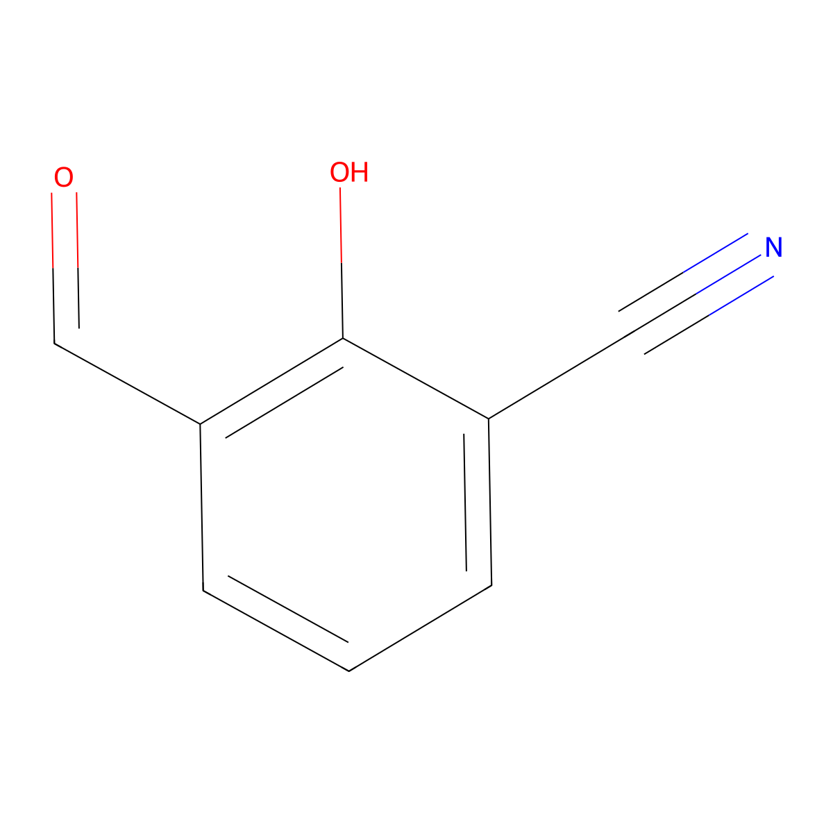 3-Formyl-2-hydroxybenzonitrile molecular structure, CAS 858478-91-8