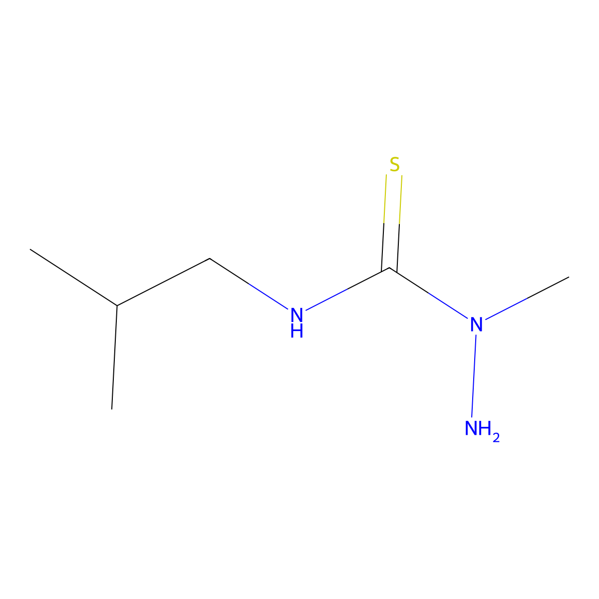 3-Amino-3-methyl-1-(2-methylpropyl)thiourea molecular structure, CAS 858481-11-5