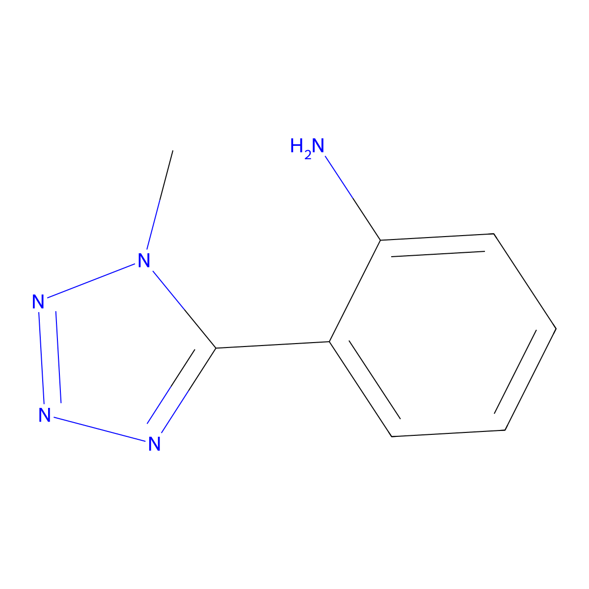 2-(1-methyl-1H-tetrazol-5-yl)aniline molecular structure, CAS 858484-20-5
