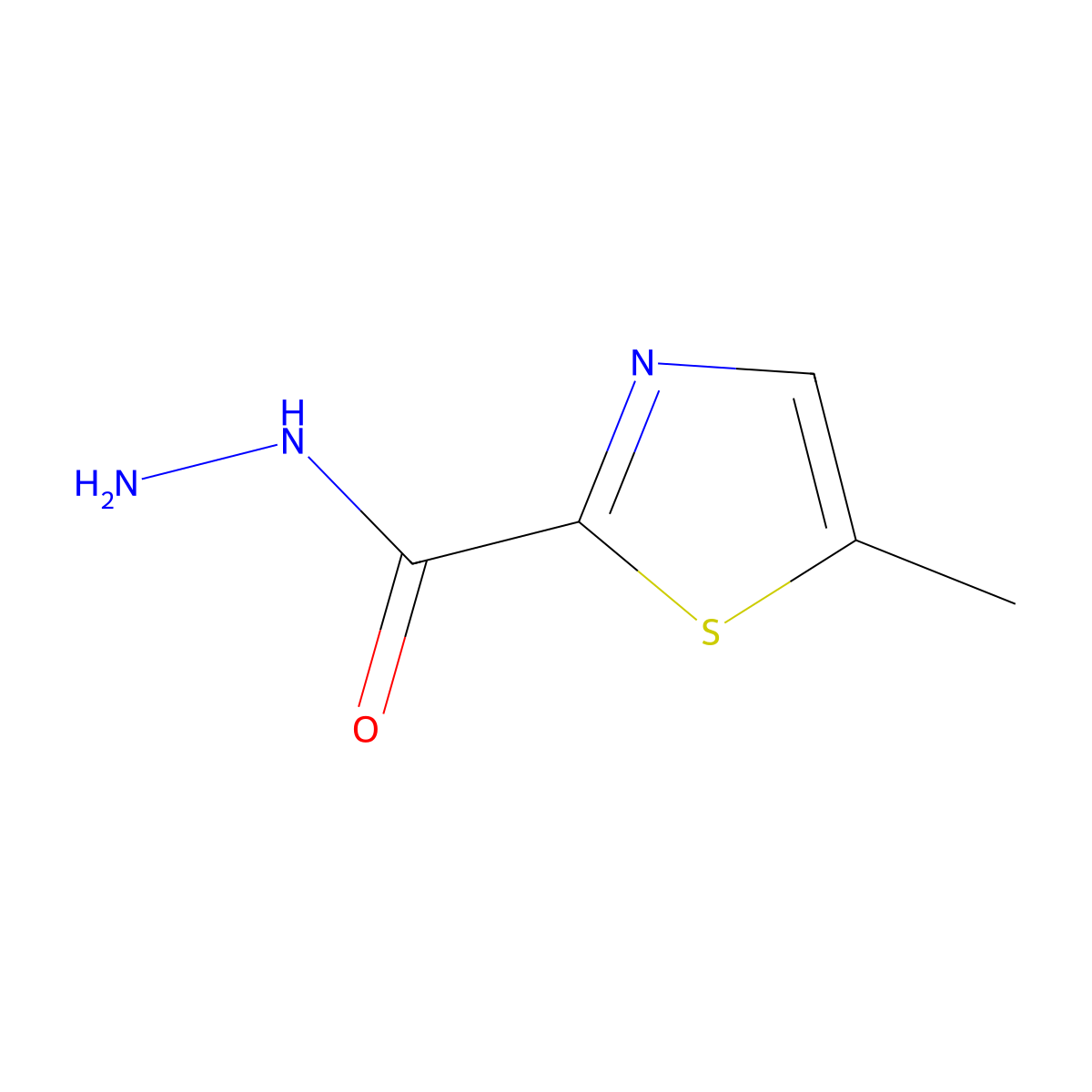 5-Methyl-1,3-thiazole-2-carbohydrazide molecular structure, CAS 858486-43-8