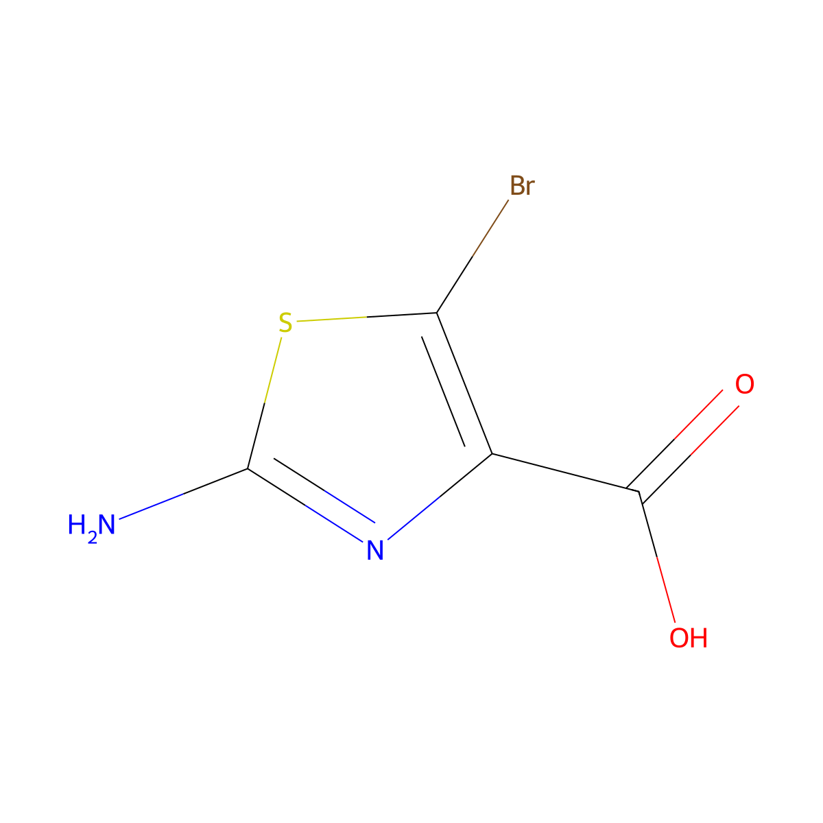 2-Amino-5-bromothiazole-4-carboxylic acid molecular structure, CAS 858486-46-1