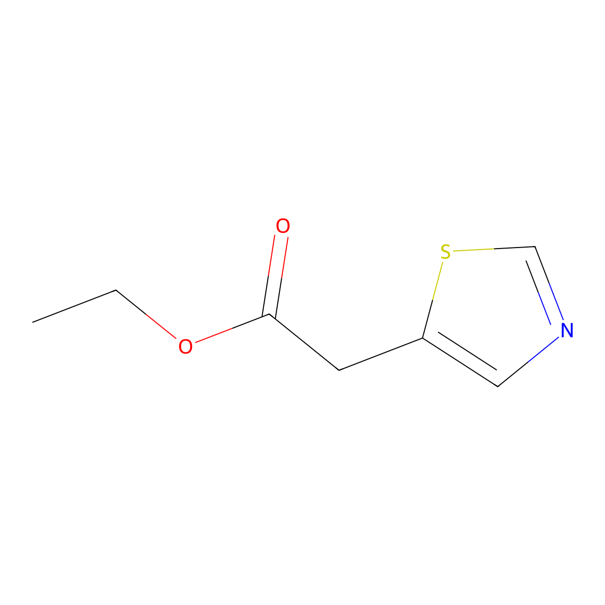 Ethyl 2-(thiazol-5-yl)acetate molecular structure, CAS 858487-08-8
