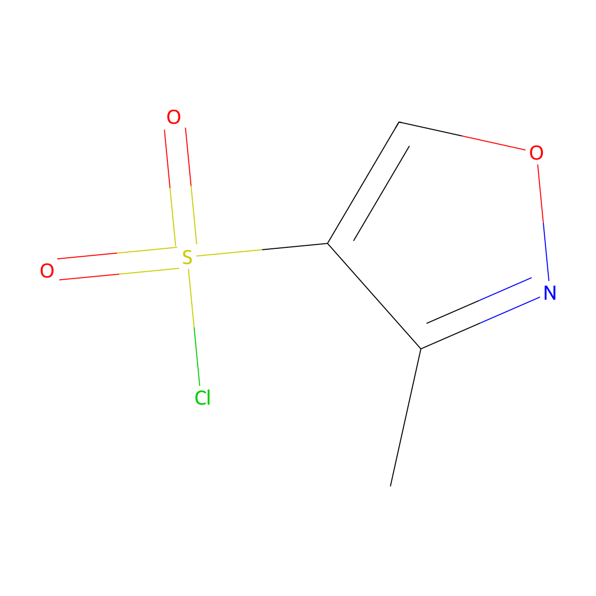 3-Methyl-1,2-oxazole-4-sulfonyl chloride molecular structure, CAS 858489-87-9