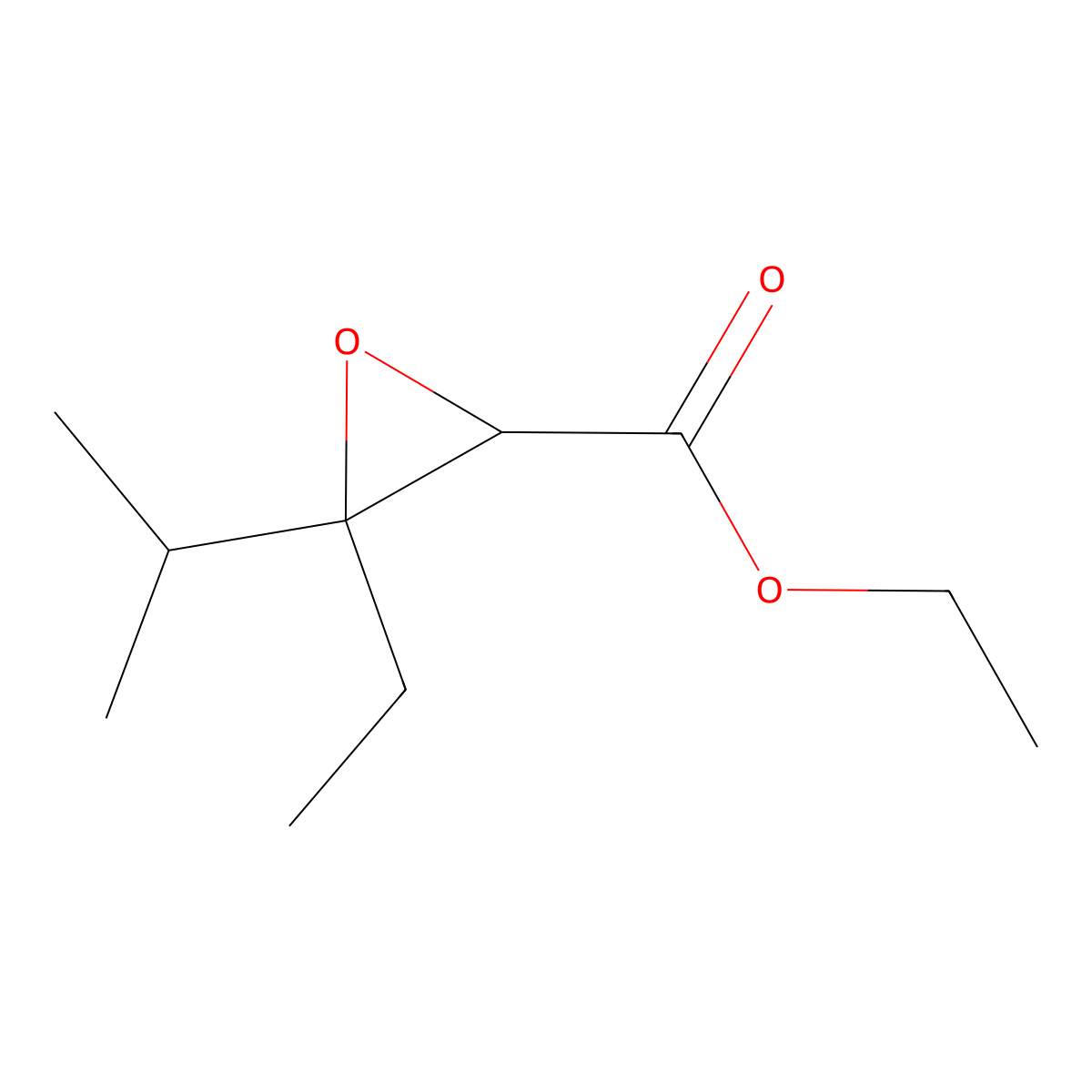 Ethyl 3-ethyl-3-(propan-2-yl)oxirane-2-carboxylate molecular structure, CAS 858491-99-3