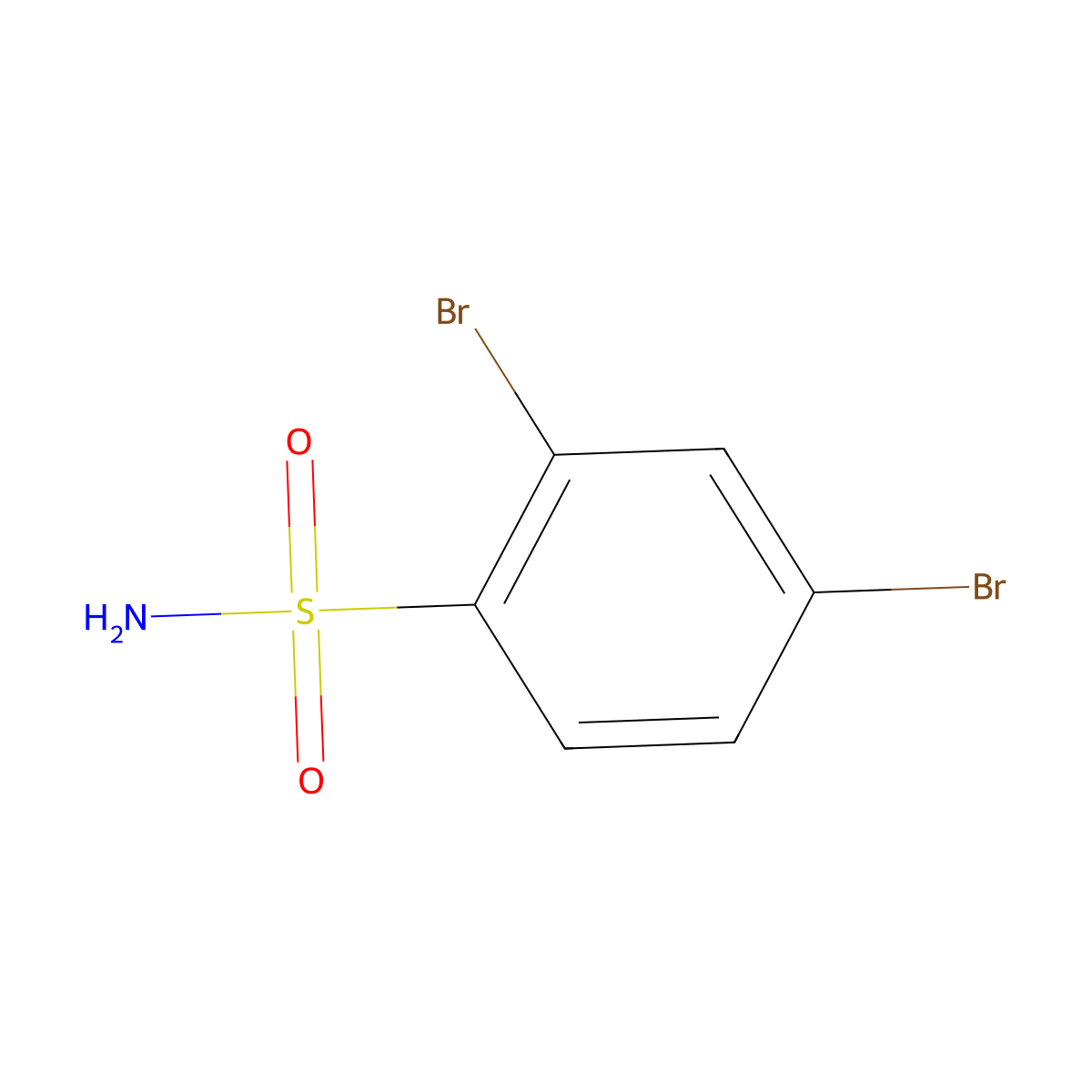 2,4-Dibromobenzenesulfonamide molecular structure, CAS 858498-82-5