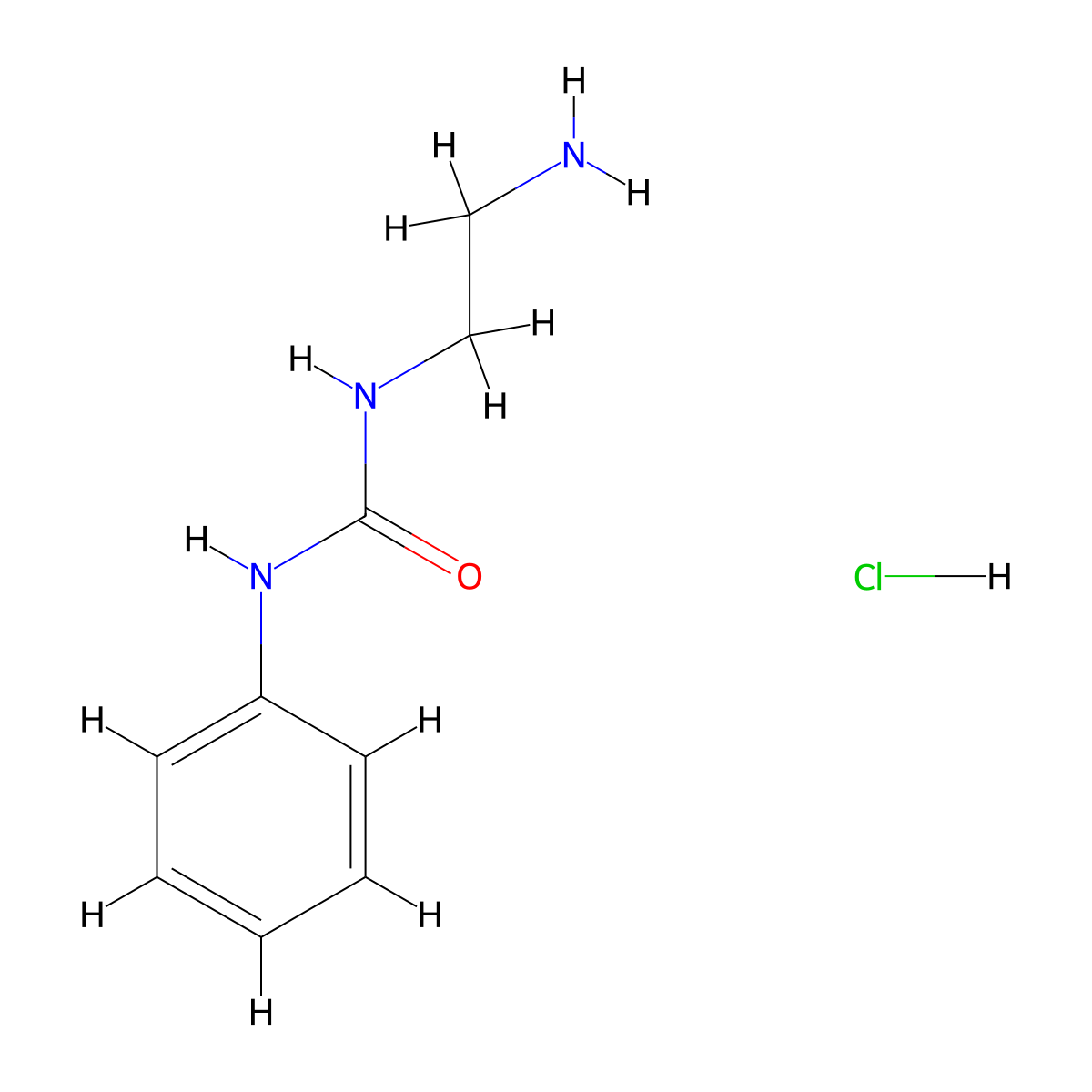 3-(2-Aminoethyl)-1-phenylurea hydrochloride molecular structure, CAS 85850-48-2