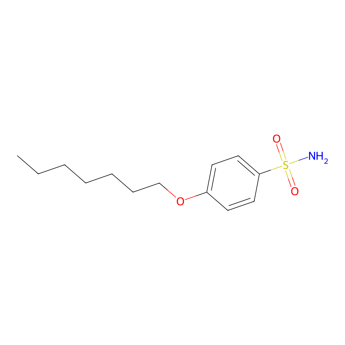 4-(Heptyloxy)benzenesulfonamide molecular structure, CAS 858500-17-1