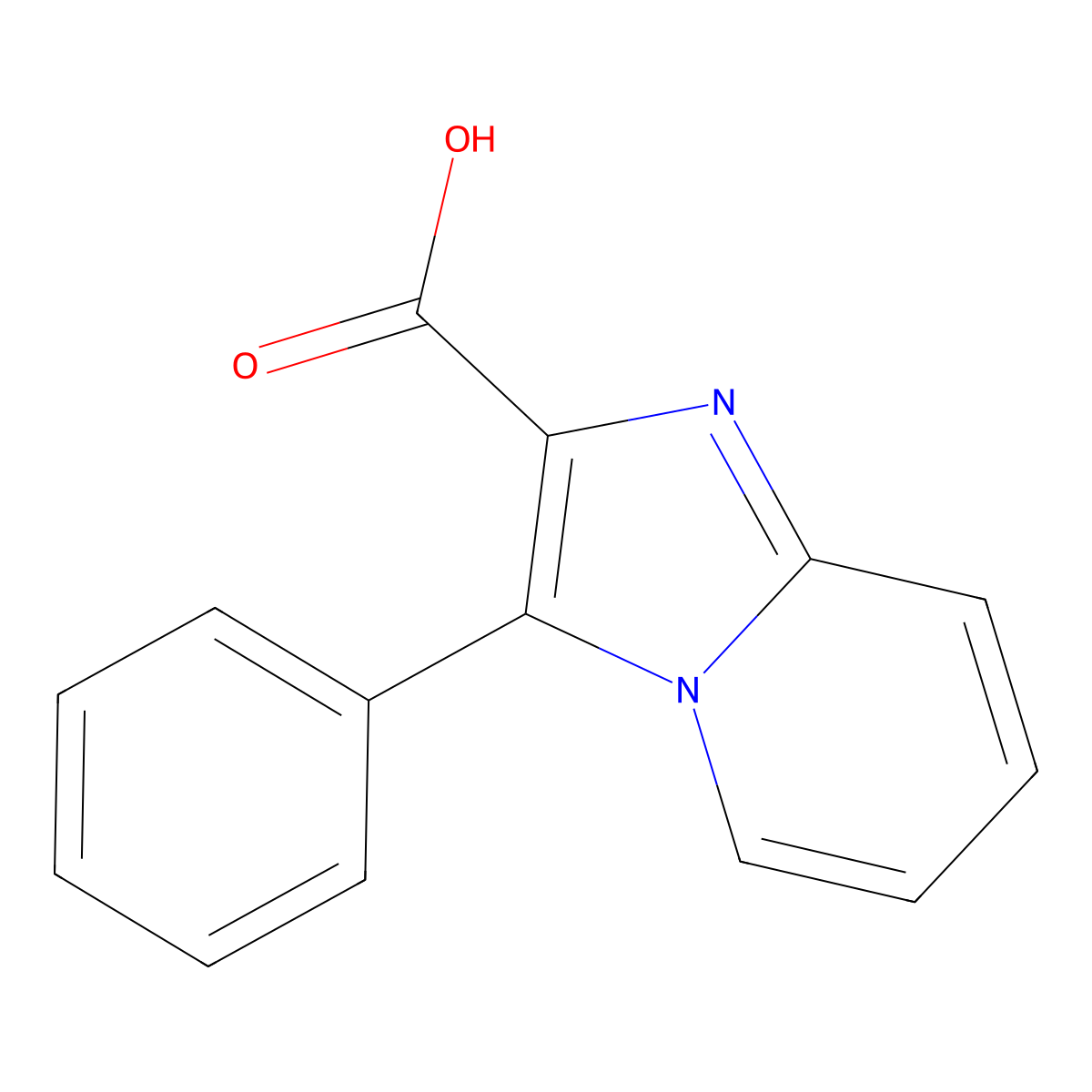 3-Phenylimidazo[1,2-a]pyridine-2-carboxylic acid molecular structure, CAS 858511-24-7