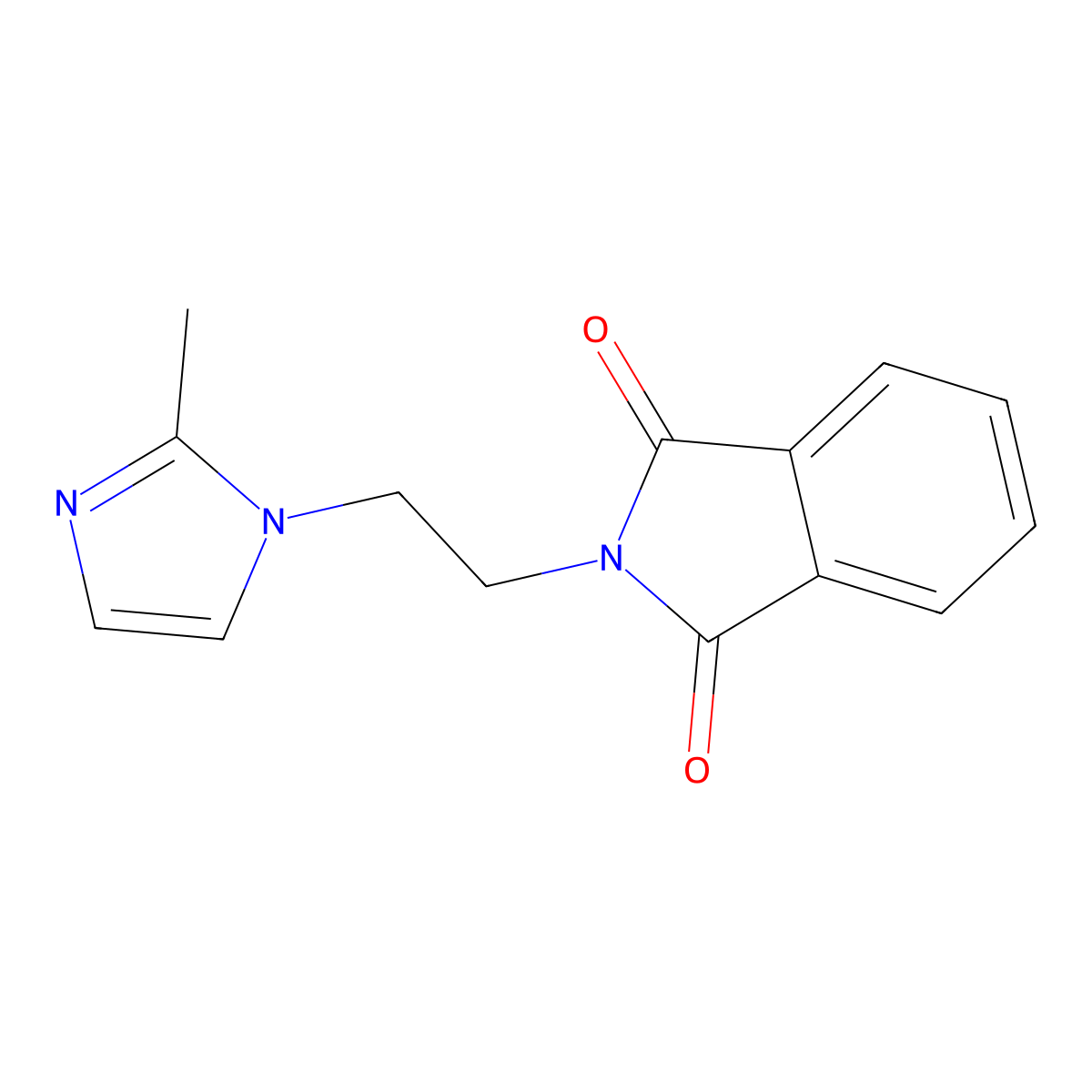 2-[2-(2-methyl-1H-imidazol-1-yl)ethyl]-2,3-dihydro-1H-isoindole-1,3-dione molecular structure, CAS 858512-76-2