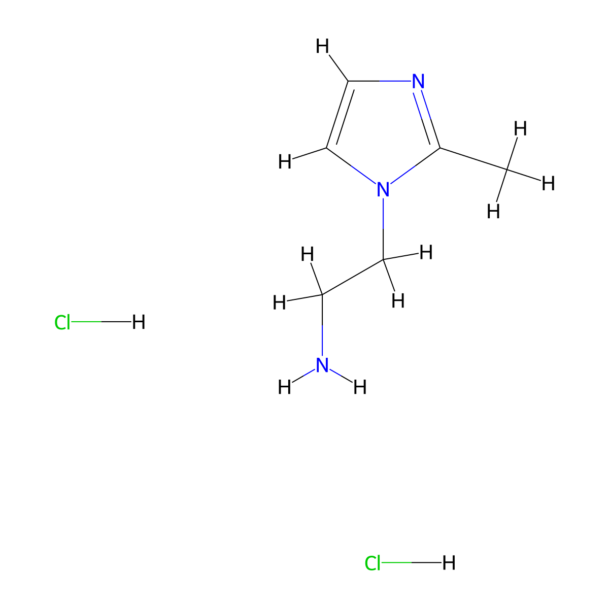 2-(2-methyl-1H-imidazol-1-yl)ethan-1-amine dihydrochloride molecular structure, CAS 858513-10-7