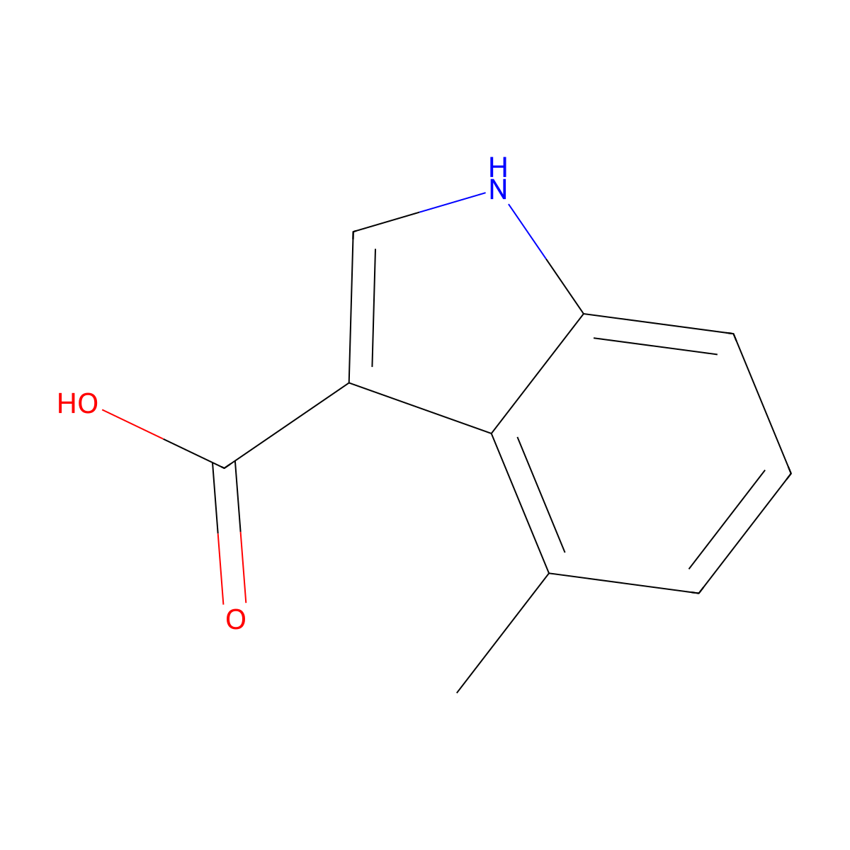 4-methyl-1H-indole-3-carboxylic acid molecular structure, CAS 858515-65-8
