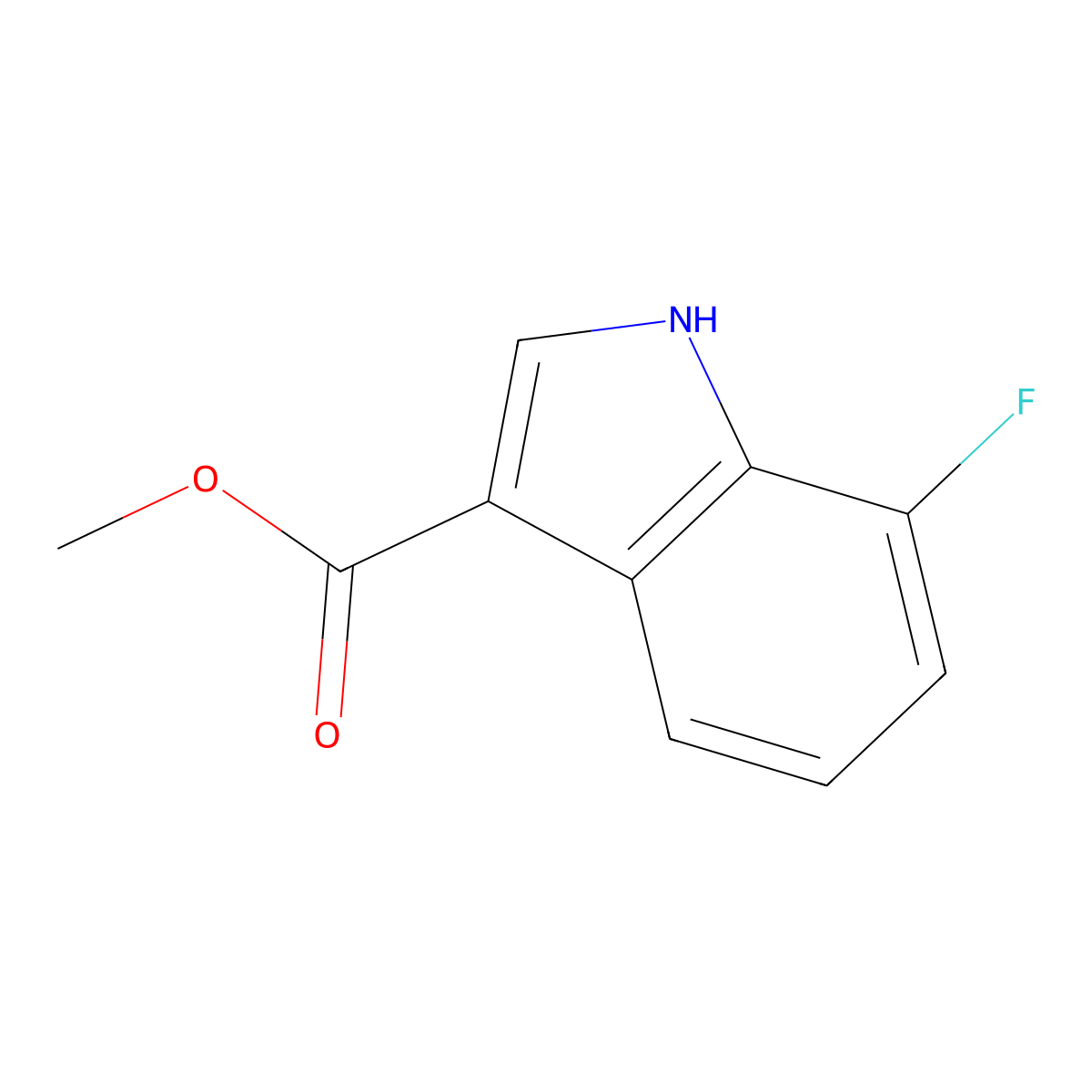 methyl 7-fluoro-1H-indole-3-carboxylate molecular structure, CAS 858515-78-3