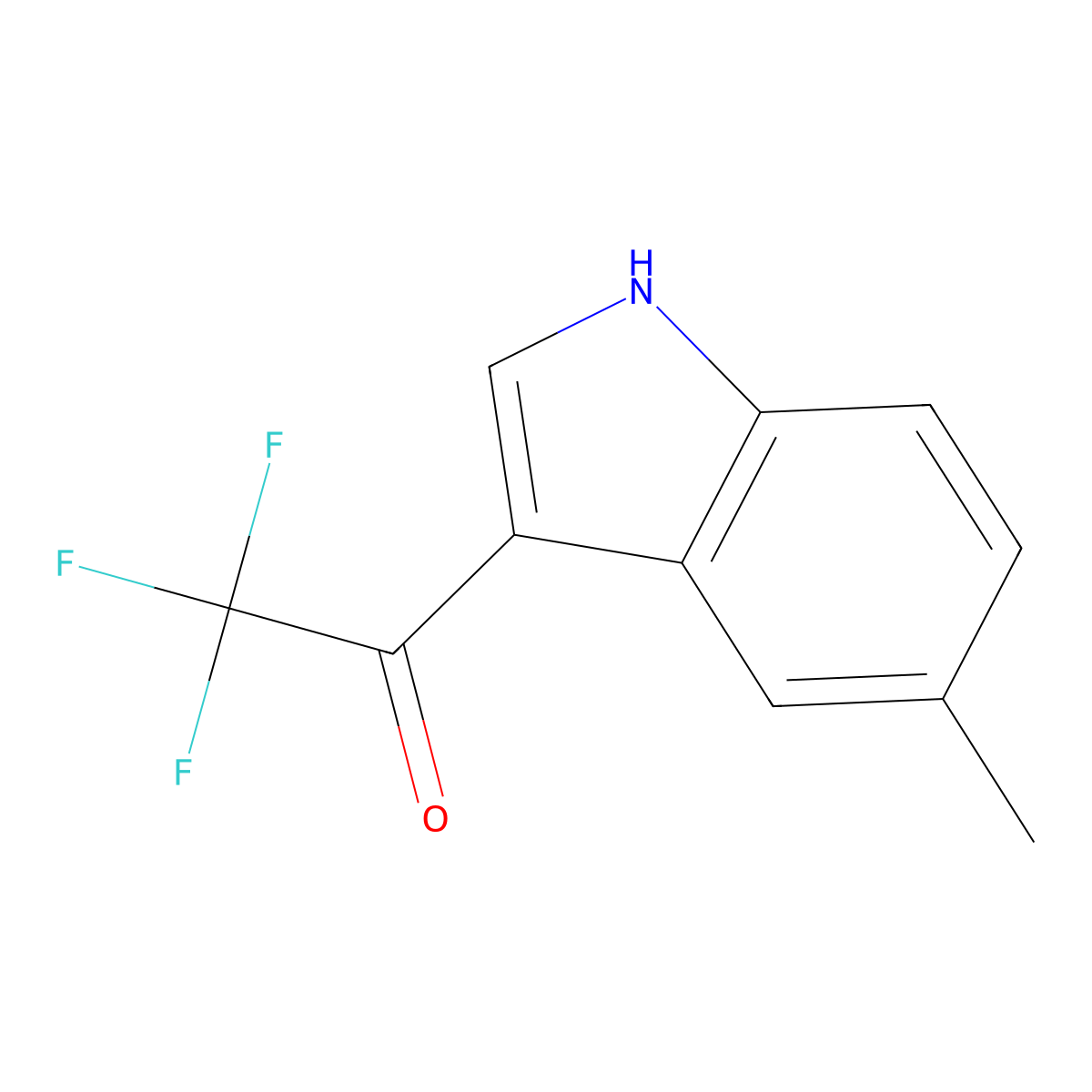 2,2,2-trifluoro-1-(5-methyl-1H-indol-3-yl)ethan-1-one molecular structure, CAS 858515-93-2