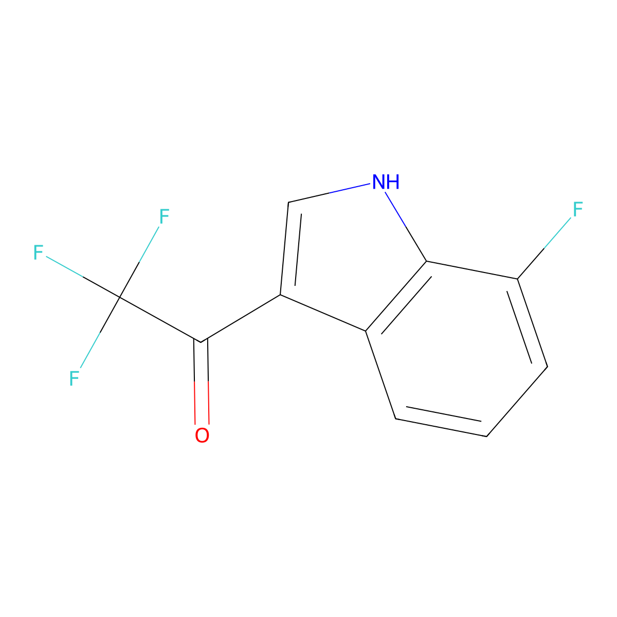 2,2,2-Trifluoro-1-(7-fluoro-3-indolyl)ethanone molecular structure, CAS 858515-94-3