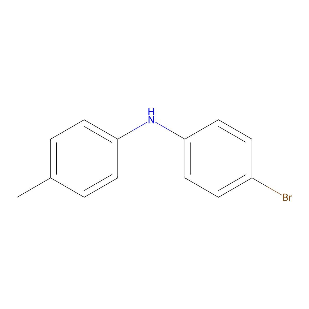 4-Bromo-N-(4-methylphenyl)aniline molecular structure, CAS 858516-23-1