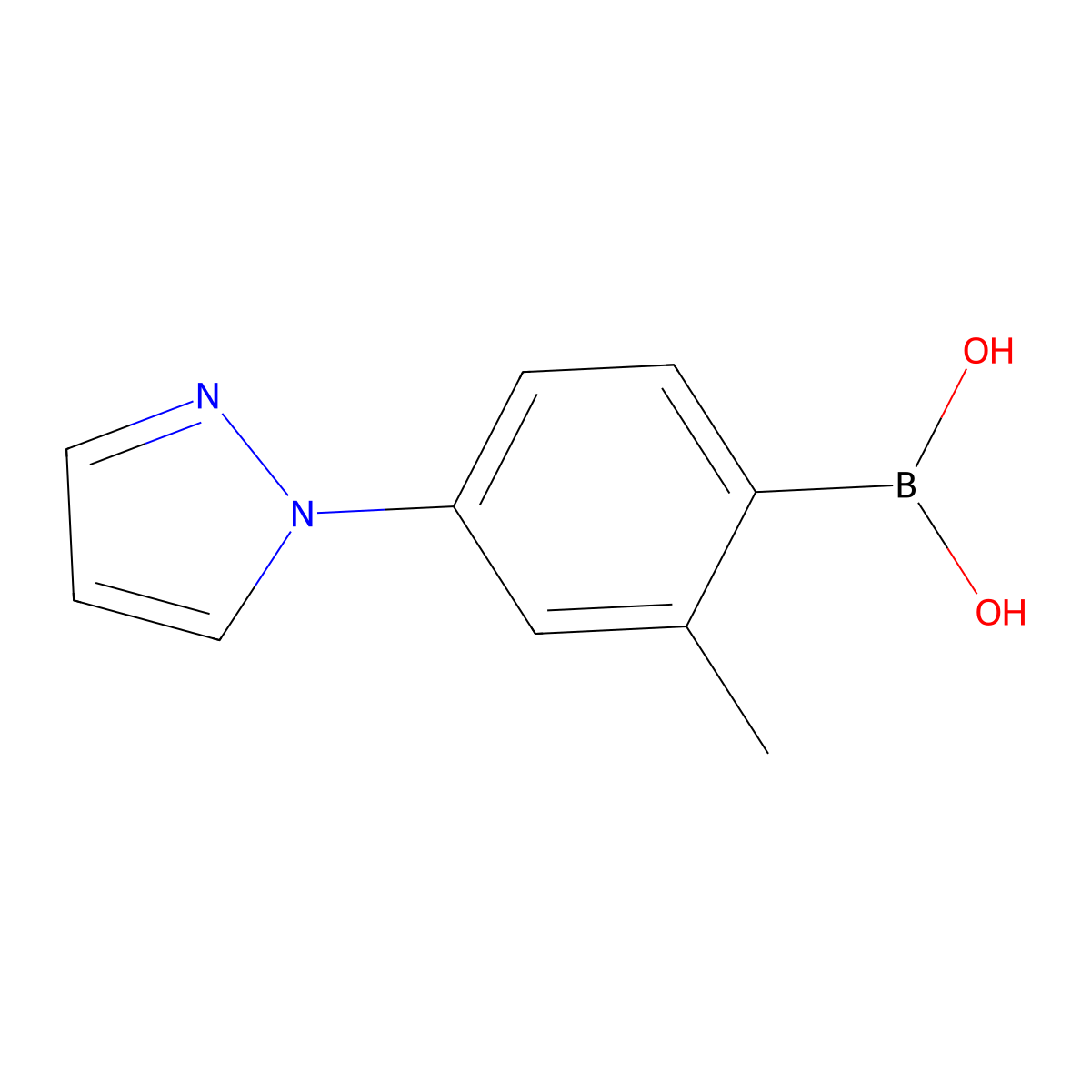 2-Methyl-4-(pyrazol-1-yl)phenylboronic acid molecular structure, CAS 858523-47-4