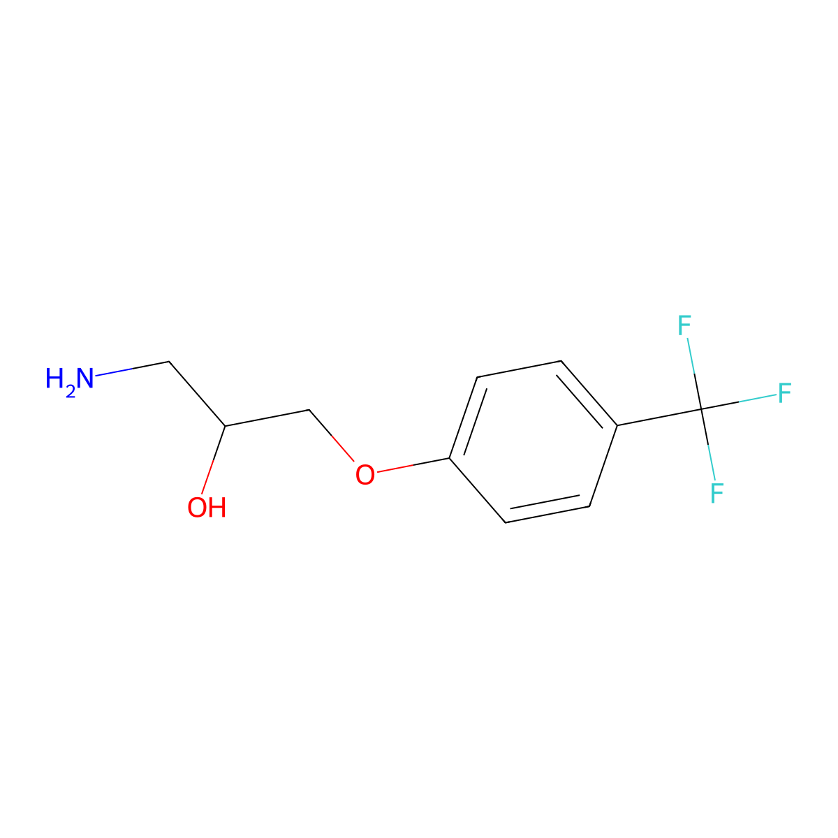 1-Amino-3-[4-(trifluoromethyl)phenoxy]propan-2-ol molecular structure, CAS 858619-53-1