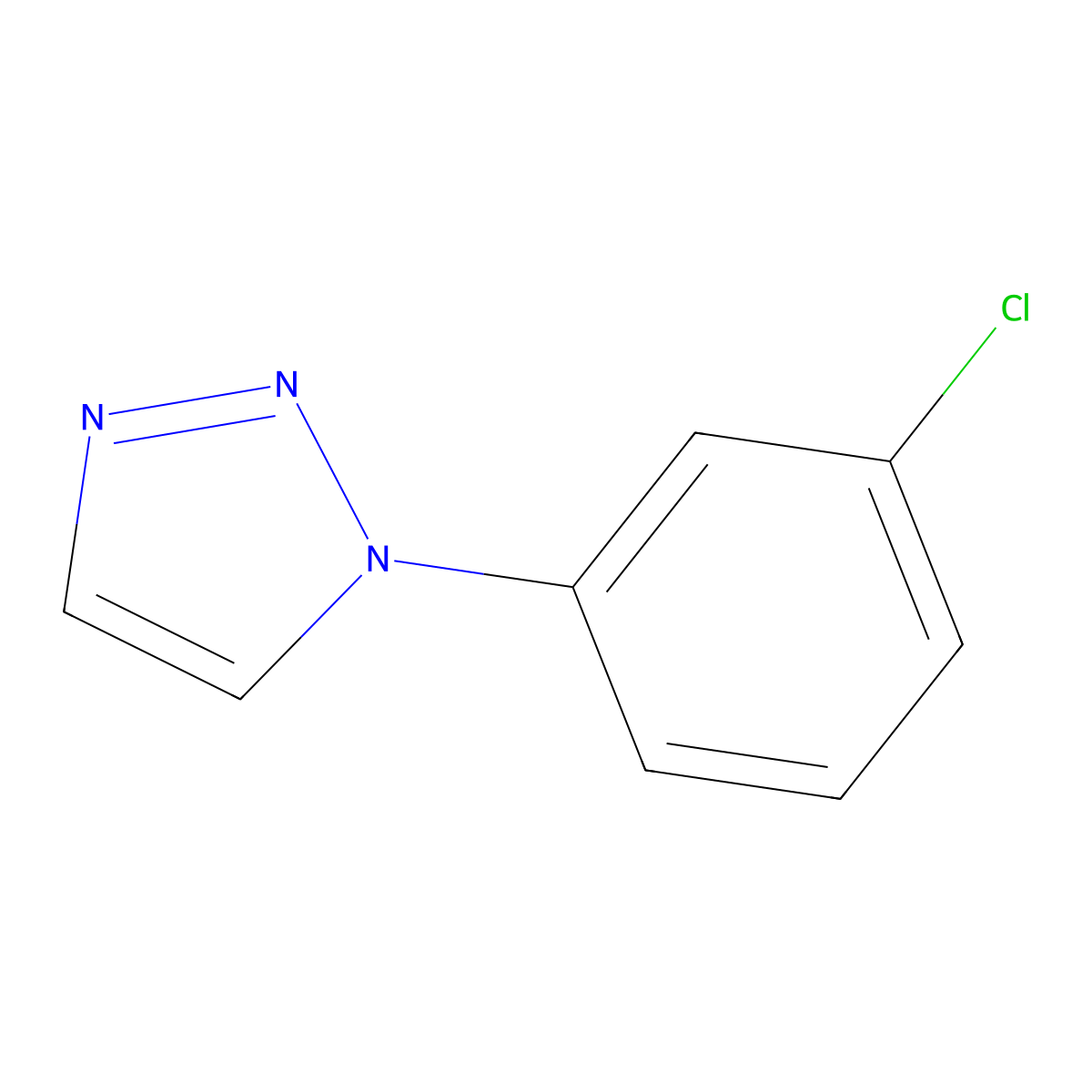 1-(3-Chlorophenyl)-1H-1,2,3-triazole molecular structure, CAS 85862-60-8