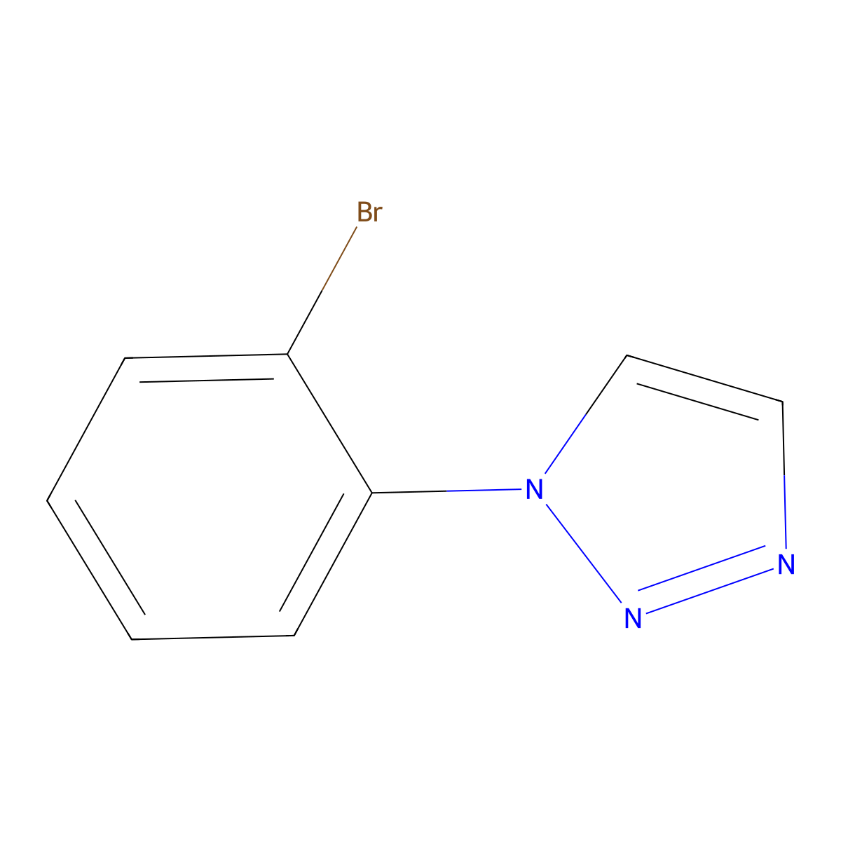 1-(2-bromophenyl)-1H-1,2,3-triazole molecular structure, CAS 85862-61-9