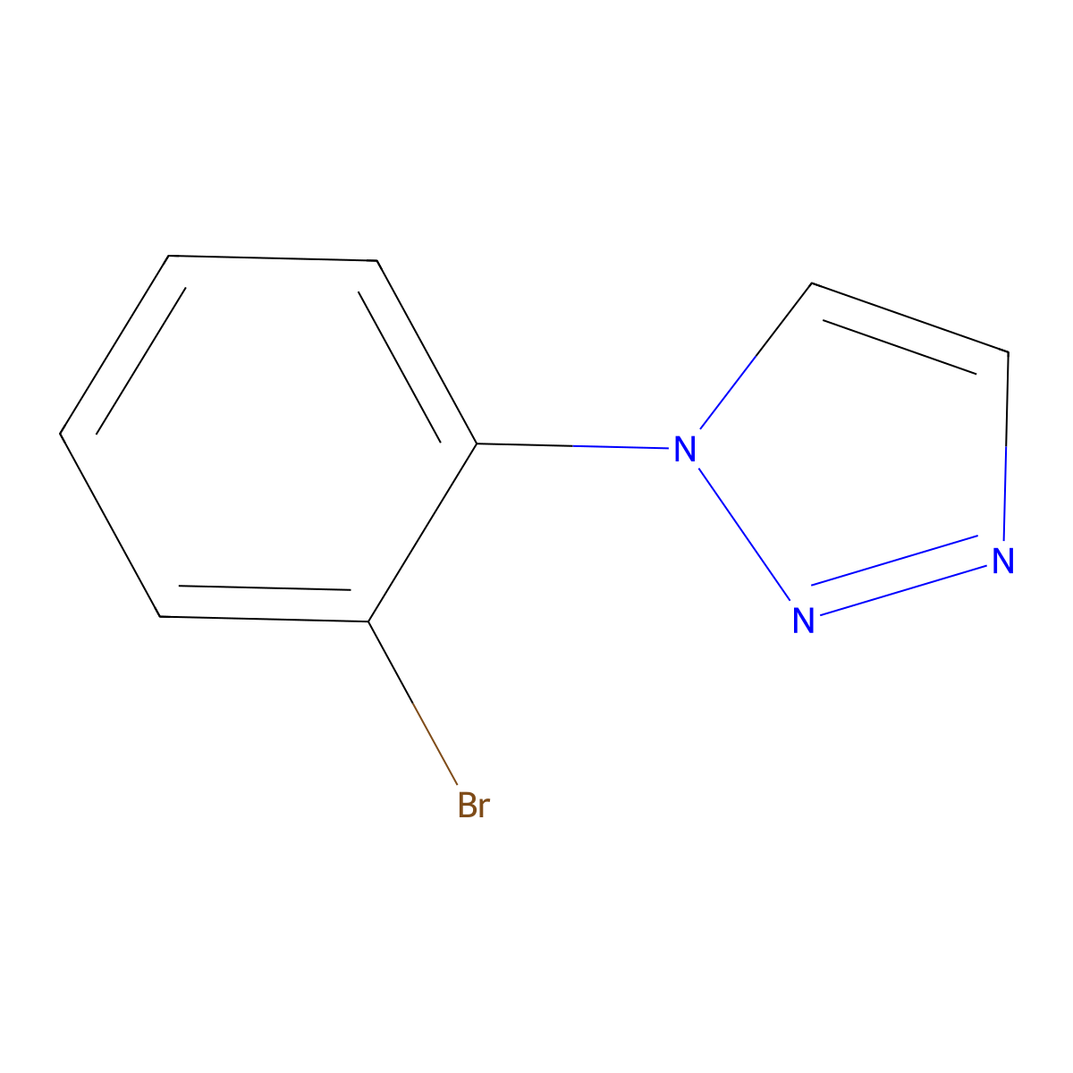 1-(2-bromophenyl)-1H-1,2,3-triazole molecular structure, CAS 85862-61-9