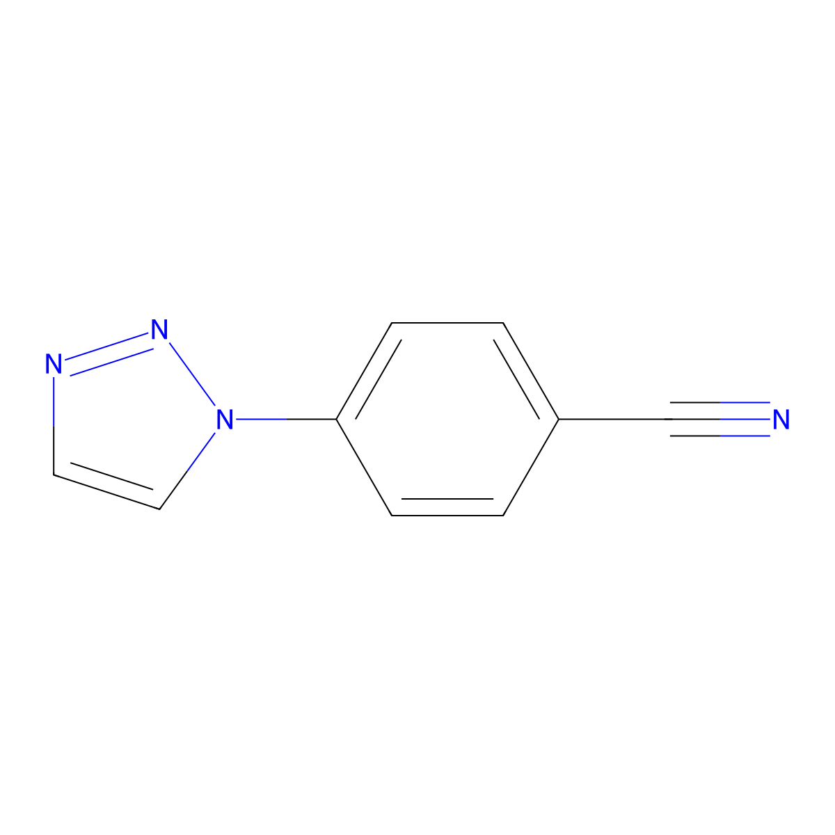 4-(1H-1,2,3-Triazol-1-yl)benzonitrile molecular structure, CAS 85862-71-1